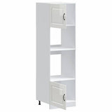 Oven Cabinets 2 pcs Kalmar Gloss White Engineered Wood