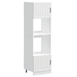 Oven Cabinets 2 pcs Lucca White Engineered Wood
