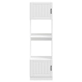 Oven Cabinets 2 pcs Lucca White Engineered Wood