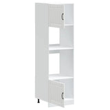 Oven Cabinets 2 pcs Lucca White Engineered Wood