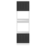 Oven Cabinets 2 pcs Lucca Black Engineered Wood - Top-Down View