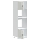 Oven Cabinets 2 pcs Lucca Gloss White Engineered Wood - 45-Degree Angle