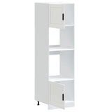 Oven Cabinets 2 pcs Porto White Engineered Wood - 45-Degree Angle
