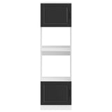 Oven Cabinets 2 pcs Porto Black Engineered Wood - Top-Down View