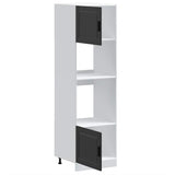 Oven Cabinets 2 pcs Porto Black Engineered Wood - 45-Degree Angle