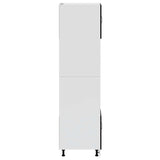 Oven Cabinets 2 pcs Porto Black Engineered Wood - Rear View