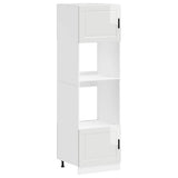 Oven Cabinets 2 pcs Porto Gloss White Engineered Wood