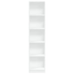 Bookcase White 40x24x176 cm Engineered Wood