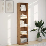 Bookcase Artisian Oak 40x24x176 cm Engineered Wood - Side View