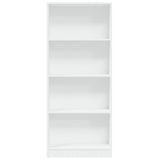 Bookcase White 60x24x143 cm Engineered Wood