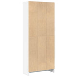 Bookcase White 60x24x143 cm Engineered Wood - 45-Degree Angle