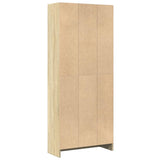 Bookcase Sonoma Oak 60x24x143 cm Engineered Wood - Rear View