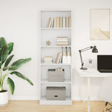Bookcase White 60x24x176 cm Engineered Wood - Side View