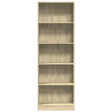 Bookcase Sonoma Oak 60x24x176 cm Engineered Wood - Top-Down View