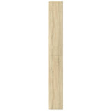 Bookcase Sonoma Oak 60x24x176 cm Engineered Wood - Rear View