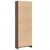 Bookcase Brown Oak 60x24x176 cm Engineered Wood - 45-Degree Angle