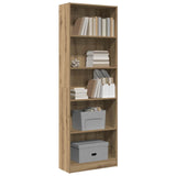 Bookcase Artisian Oak 60x24x176 cm Engineered Wood - Side View