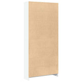 Bookcase White 80x24x176 cm Engineered Wood - 45-Degree Angle