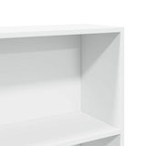 Bookcase White 80x24x176 cm Engineered Wood - Close-Up Angle