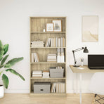 Bookcase Sonoma Oak 80x24x176 cm Engineered Wood