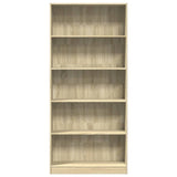 Bookcase Sonoma Oak 80x24x176 cm Engineered Wood - Top-Down View
