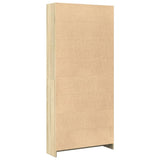 Bookcase Sonoma Oak 80x24x176 cm Engineered Wood - Rear View