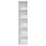 Bookcase White 40x30x189 cm Engineered Wood