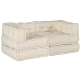 Modular Sofa 2 pcs Cream 70 x 70 x 56 cm Fabric - Extra Image