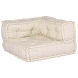 Modular Sofa 2 pcs Cream 70 x 70 x 56 cm Fabric - Side View