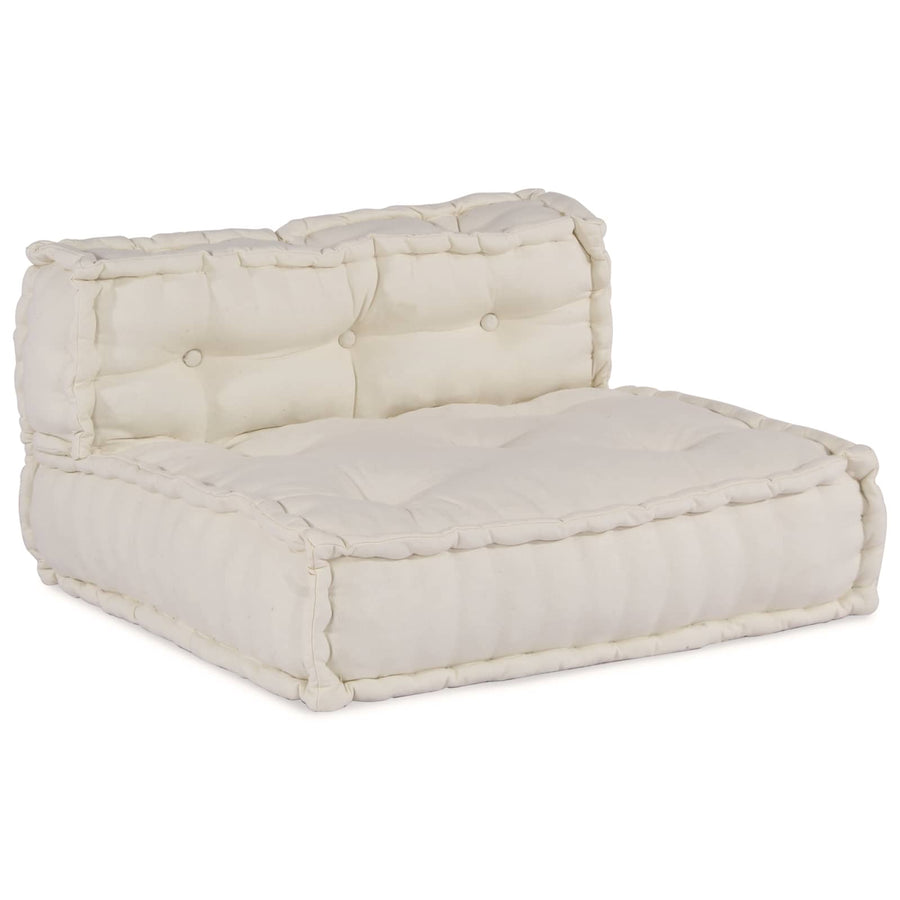 Modular Sofa Unit Fabric Cream 210 x 70 x 56 cm