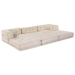 Modular Sofa Unit Fabric Cream 210 x 70 x 56 cm