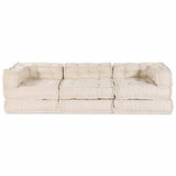 Modular Sofa 3 pcs Cream Fabric - Extra Image