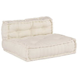 Modular Sofa 4 pcs Cream Fabric - Front View