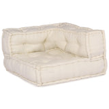 Modular Patchwork Sofa 4 pcs Cream Fabric