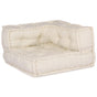 Modular Sofa Unit Fabric Cream 210 x 140 x 56 cm
