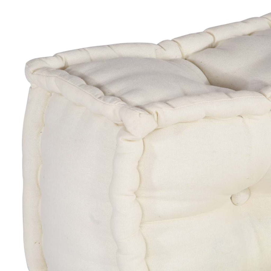 Modular Sofa Unit Fabric Cream 210 x 140 x 56 cm