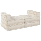 Modular Sofa 4 pcs Cream Fabric - Top-Down View