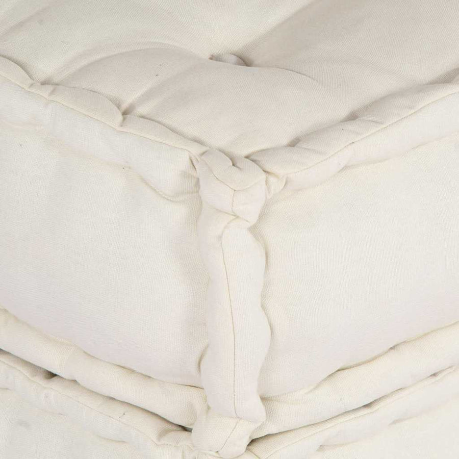 Modular Sofa Unit 2 pcs Fabric Cream 140 x 70 x 36 cm
