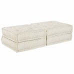 Modular Sofa Unit 2 pcs Fabric Cream 140 x 70 x 36 cm