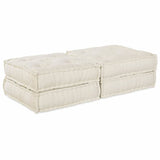 Modular Sofa 2 pcs Cream 140 x 70 x 36 cm Fabric