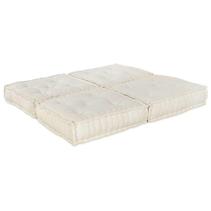 Modular Sofa Unit 2 pcs Fabric Cream 140 x 70 x 36 cm