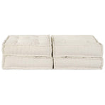 Modular Sofa Unit 2 pcs Fabric Cream 140 x 70 x 36 cm