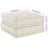 Modular Sofa 2 pcs Cream 140 x 70 x 36 cm Fabric - Extra Image