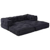 Modular Sofa 2 pcs Anthracite 70 x 70 x 56 cm Fabric - Rear View