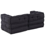 Modular Sofa 2 pcs Anthracite 70 x 70 x 56 cm Fabric - Close-Up Angle