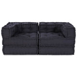 Modular Sofa Unit 2 pcs Anthracite 140 x 70 x 56 cm Fabric
