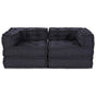 Modular Sofa Unit 2 pcs Fabric Anthracite 140 x 70 x 56 cm