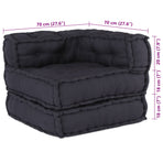 Modular Sofa Unit 2 pcs Fabric Anthracite 140 x 70 x 56 cm