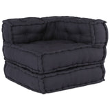 Modular Patchwork Sofa 3 pcs Anthracite Fabric - Top-Down View
