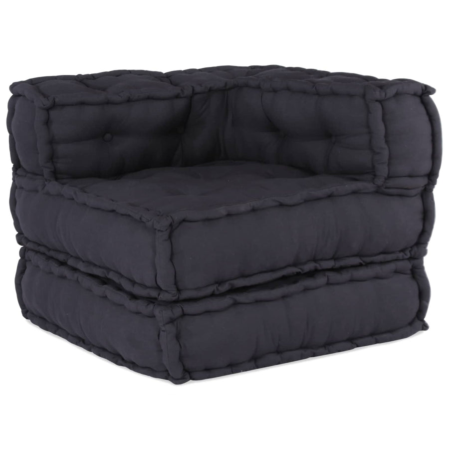 Modular Sofa Unit Fabric Anthracite 210 x 70 x 56 cm